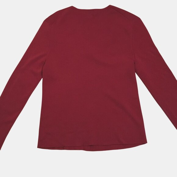 BROOKS BROTHERS 346 Fine Italian Merino Wool Cardigan M Red UK Made Classic - Picture 4 of 7